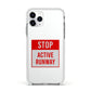 Stop Active Runway Apple iPhone 11 Pro in Silver with White Impact Case