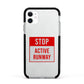 Stop Active Runway Apple iPhone 11 in White with Black Impact Case