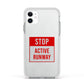 Stop Active Runway Apple iPhone 11 in White with White Impact Case