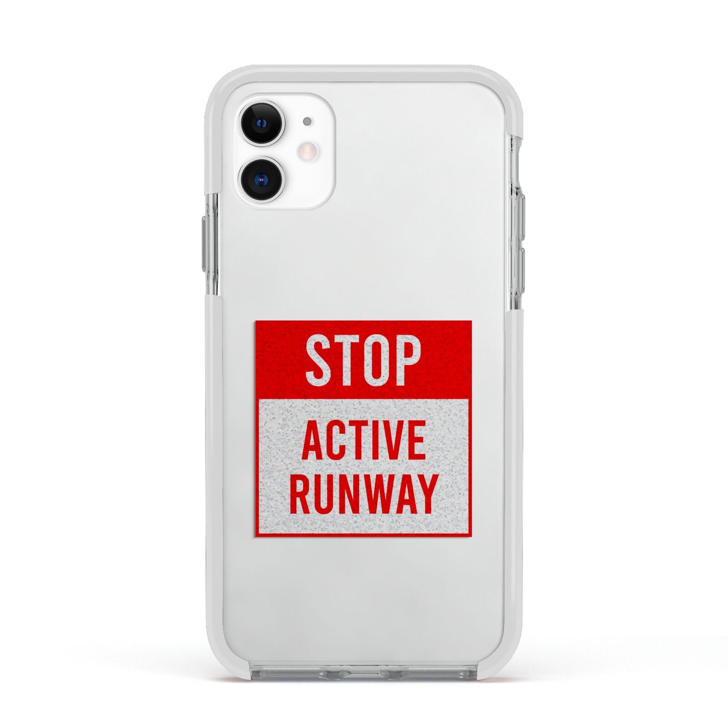 Stop Active Runway Apple iPhone 11 in White with White Impact Case