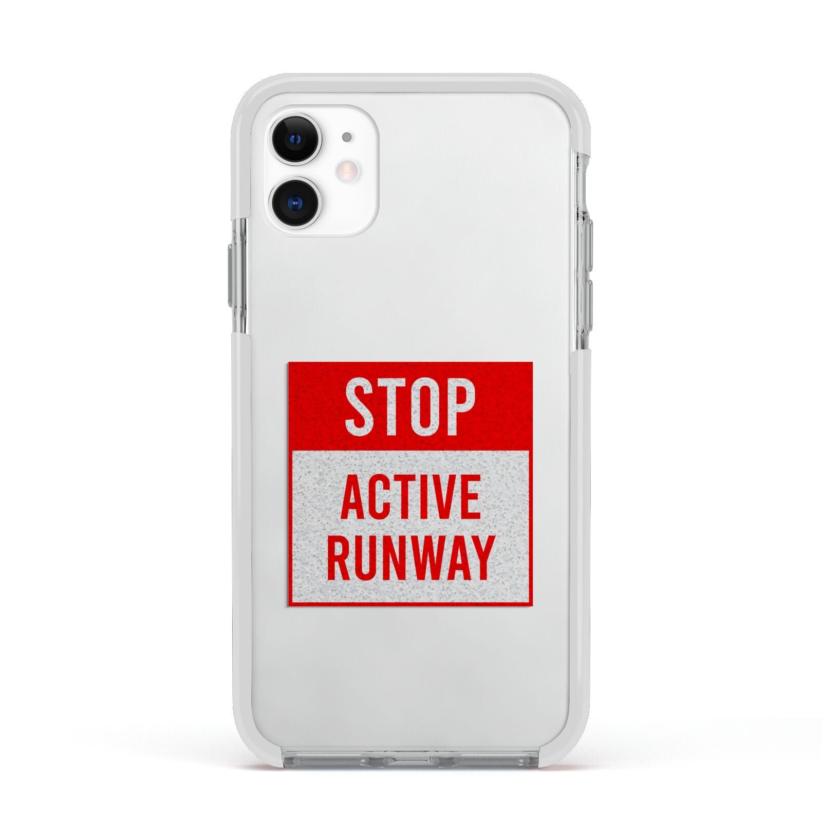 Stop Active Runway Apple iPhone 11 in White with White Impact Case