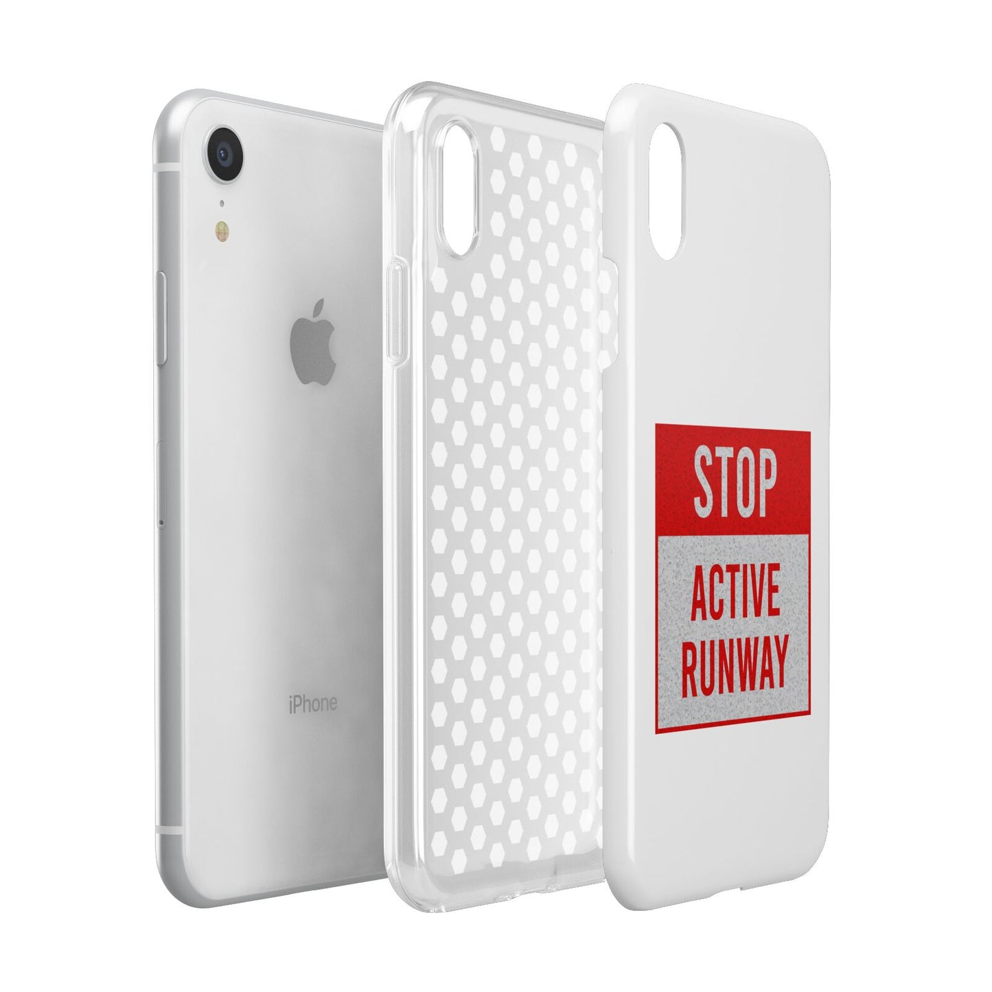 Stop Active Runway Apple iPhone XR White 3D Tough Case Expanded view