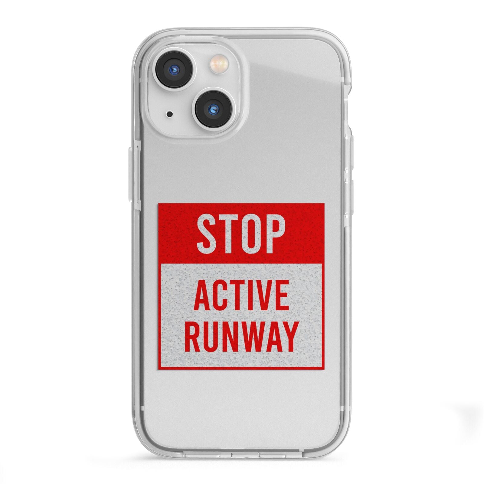 Stop Active Runway iPhone 13 Mini TPU Impact Case with White Edges