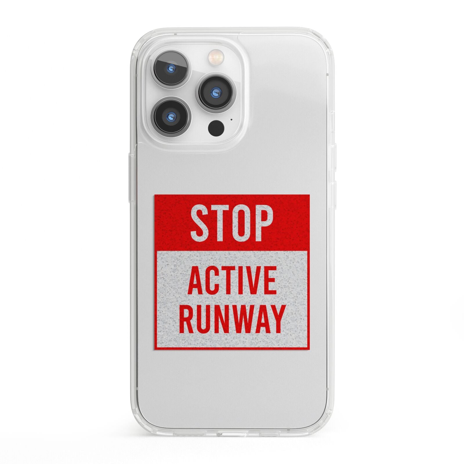 Stop Active Runway iPhone 13 Pro Clear Bumper Case