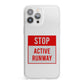Stop Active Runway iPhone 13 Pro Max Clear Bumper Case