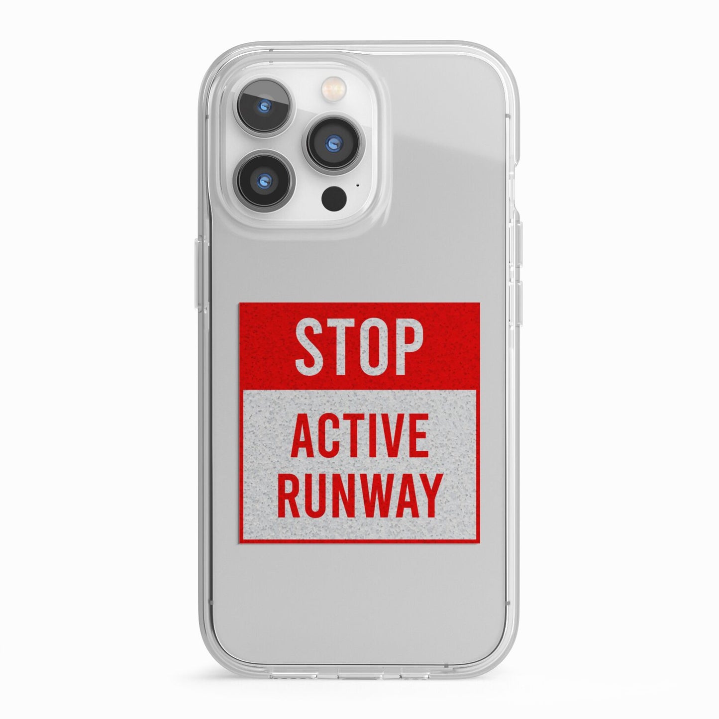 Stop Active Runway iPhone 13 Pro TPU Impact Case with White Edges