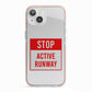 Stop Active Runway iPhone 13 TPU Impact Case with Pink Edges