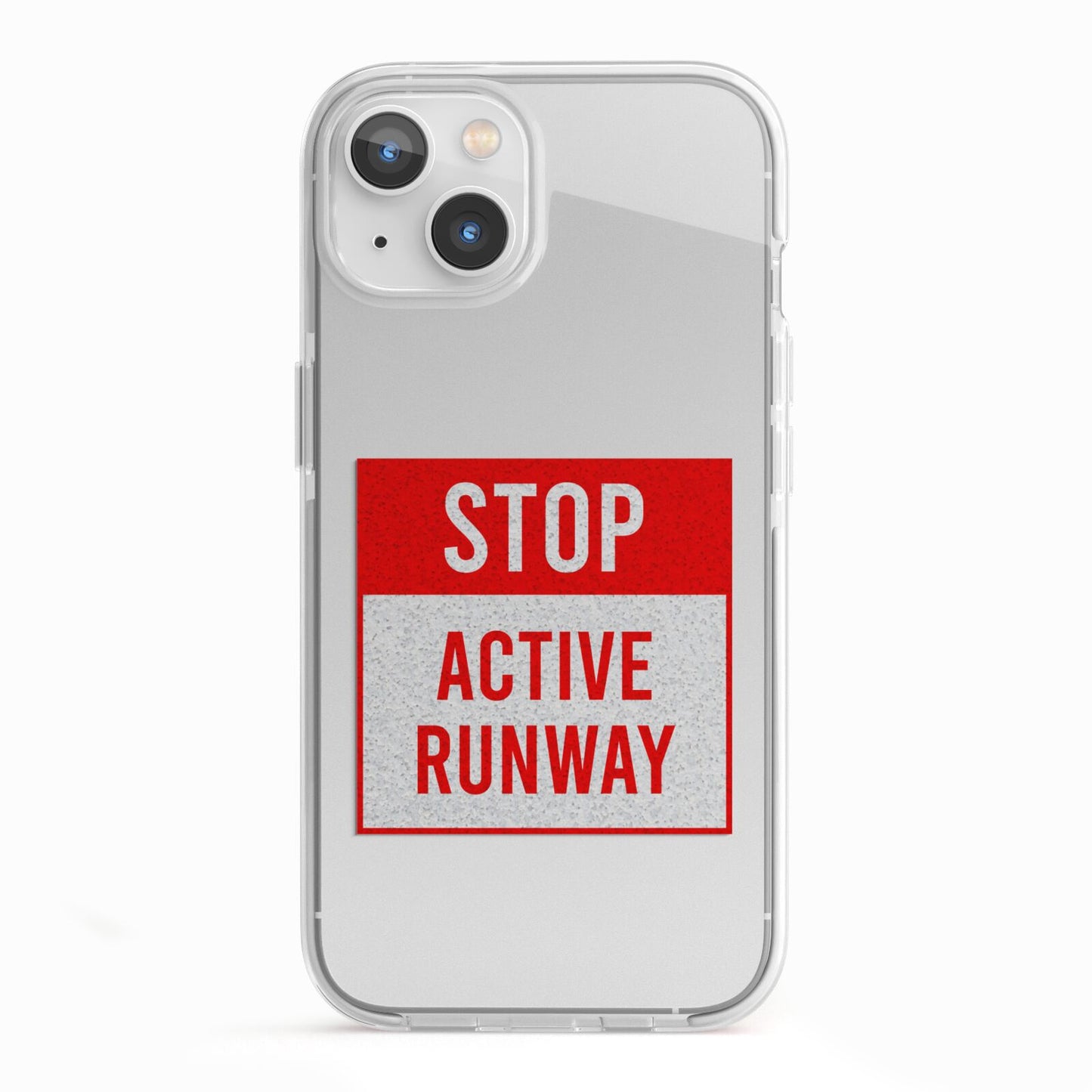 Stop Active Runway iPhone 13 TPU Impact Case with White Edges