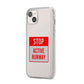 Stop Active Runway iPhone 14 Plus Clear Tough Case Starlight Angled Image