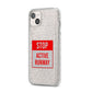 Stop Active Runway iPhone 14 Plus Glitter Tough Case Starlight Angled Image