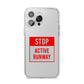 Stop Active Runway iPhone 14 Pro Max Clear Tough Case Silver