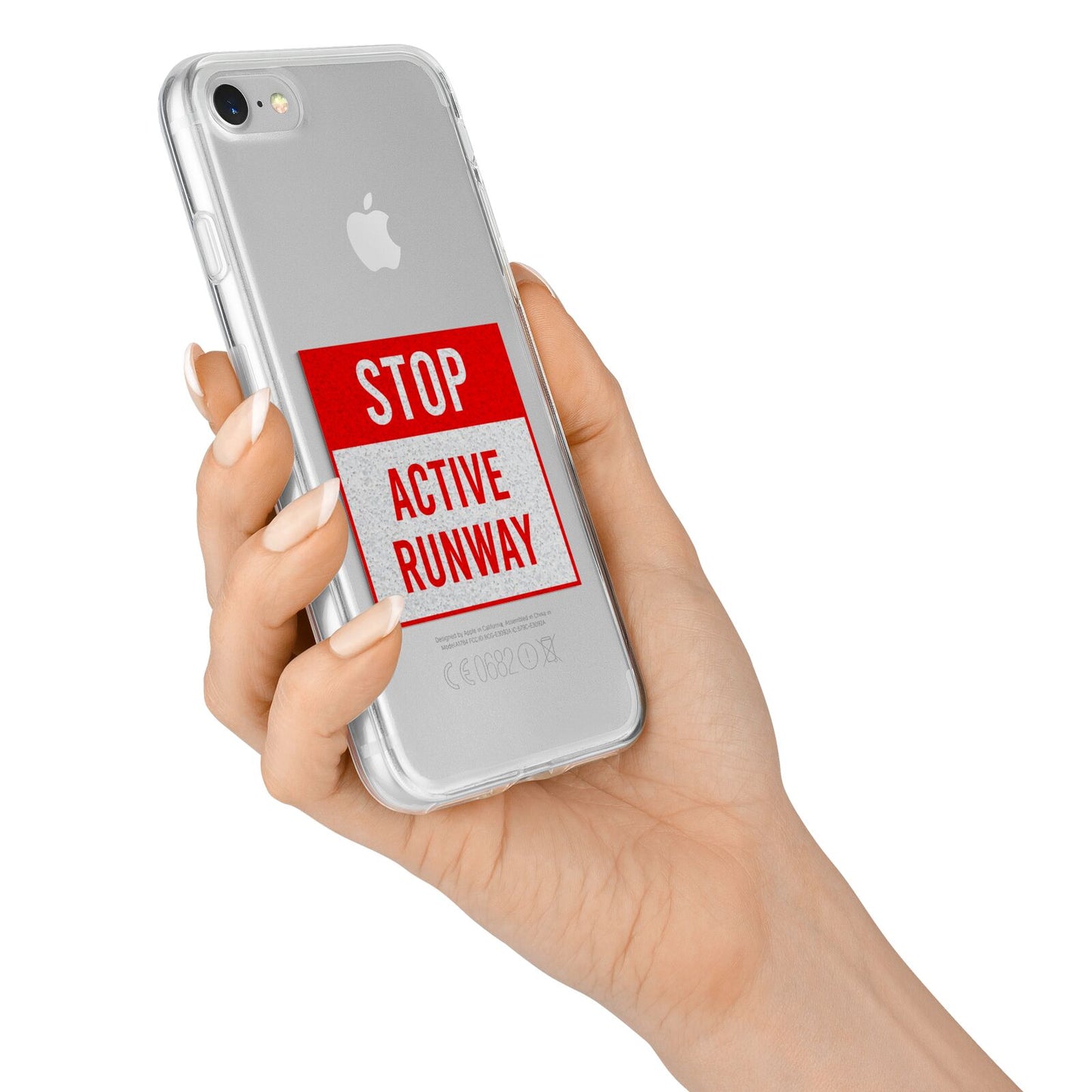 Stop Active Runway iPhone 7 Bumper Case on Silver iPhone Alternative Image