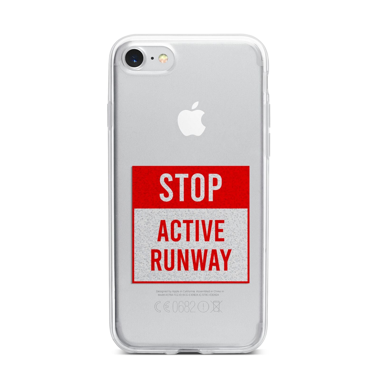 Stop Active Runway iPhone 7 Bumper Case on Silver iPhone