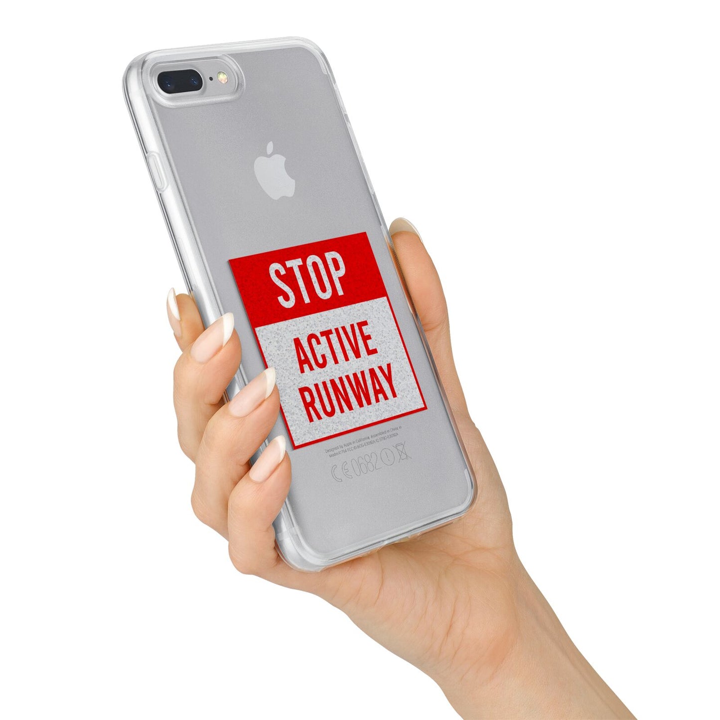 Stop Active Runway iPhone 7 Plus Bumper Case on Silver iPhone Alternative Image