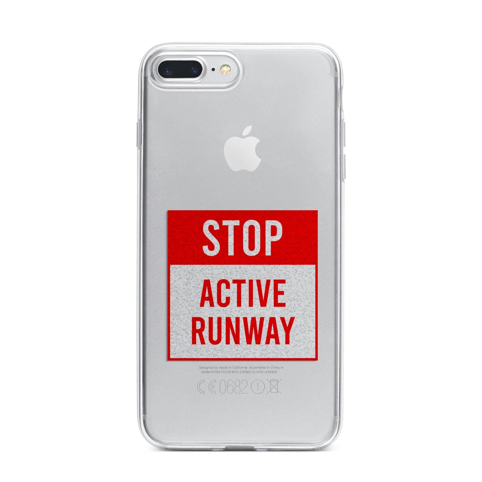 Stop Active Runway iPhone 7 Plus Bumper Case on Silver iPhone