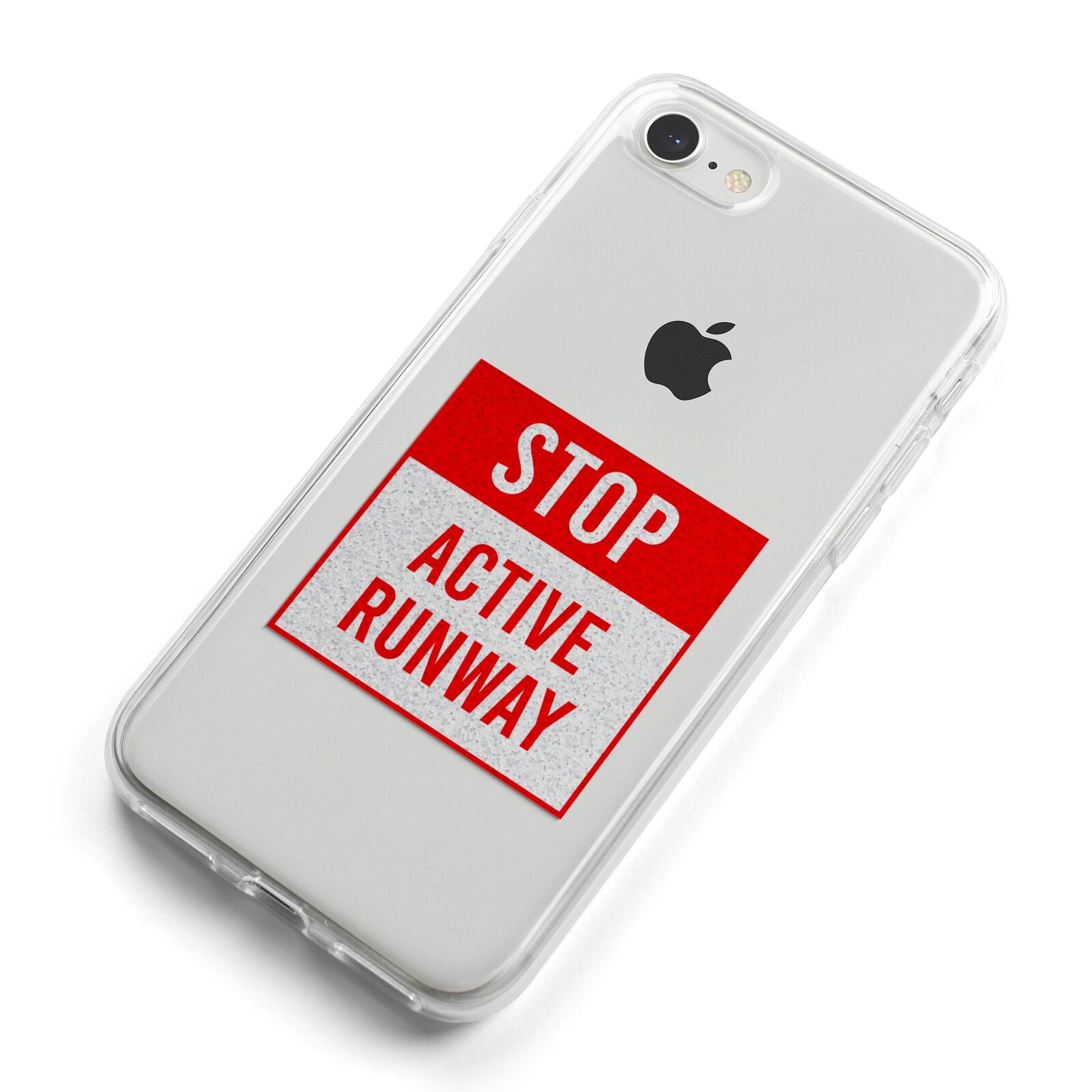Stop Active Runway iPhone 8 Bumper Case on Silver iPhone Alternative Image