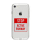 Stop Active Runway iPhone 8 Bumper Case on Silver iPhone