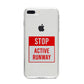 Stop Active Runway iPhone 8 Plus Bumper Case on Silver iPhone