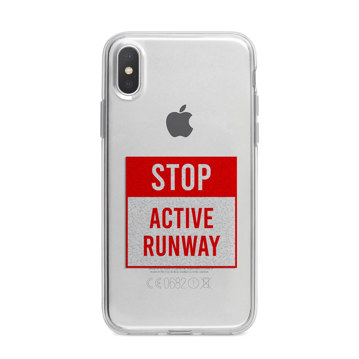 Stop Active Runway iPhone X Bumper Case on Silver iPhone Alternative Image 1