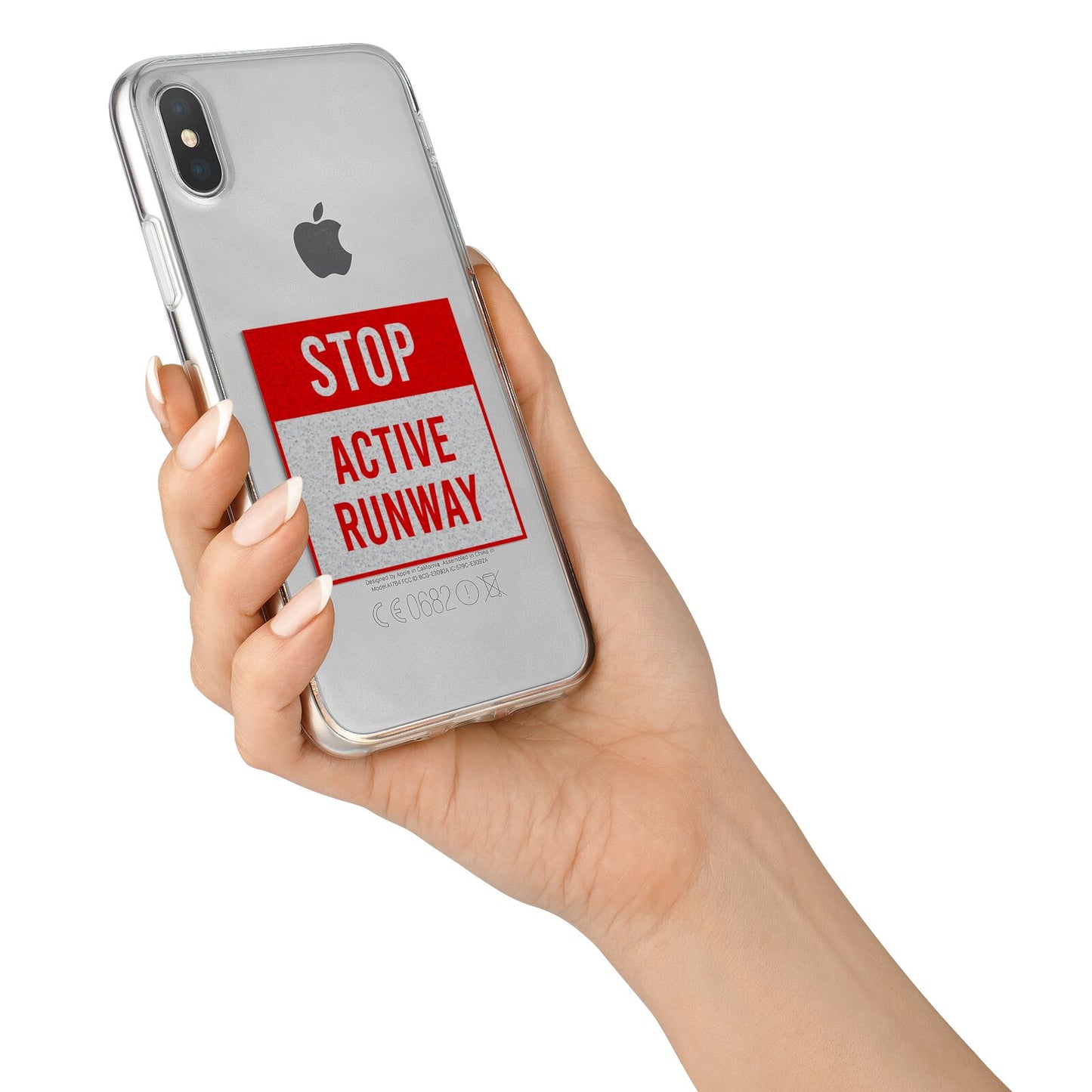 Stop Active Runway iPhone X Bumper Case on Silver iPhone Alternative Image 2