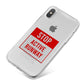Stop Active Runway iPhone X Bumper Case on Silver iPhone