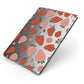 Strawberry Apple iPad Case on Grey iPad Side View