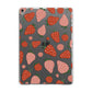 Strawberry Apple iPad Grey Case