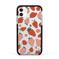 Strawberry Apple iPhone 11 in White with Black Impact Case