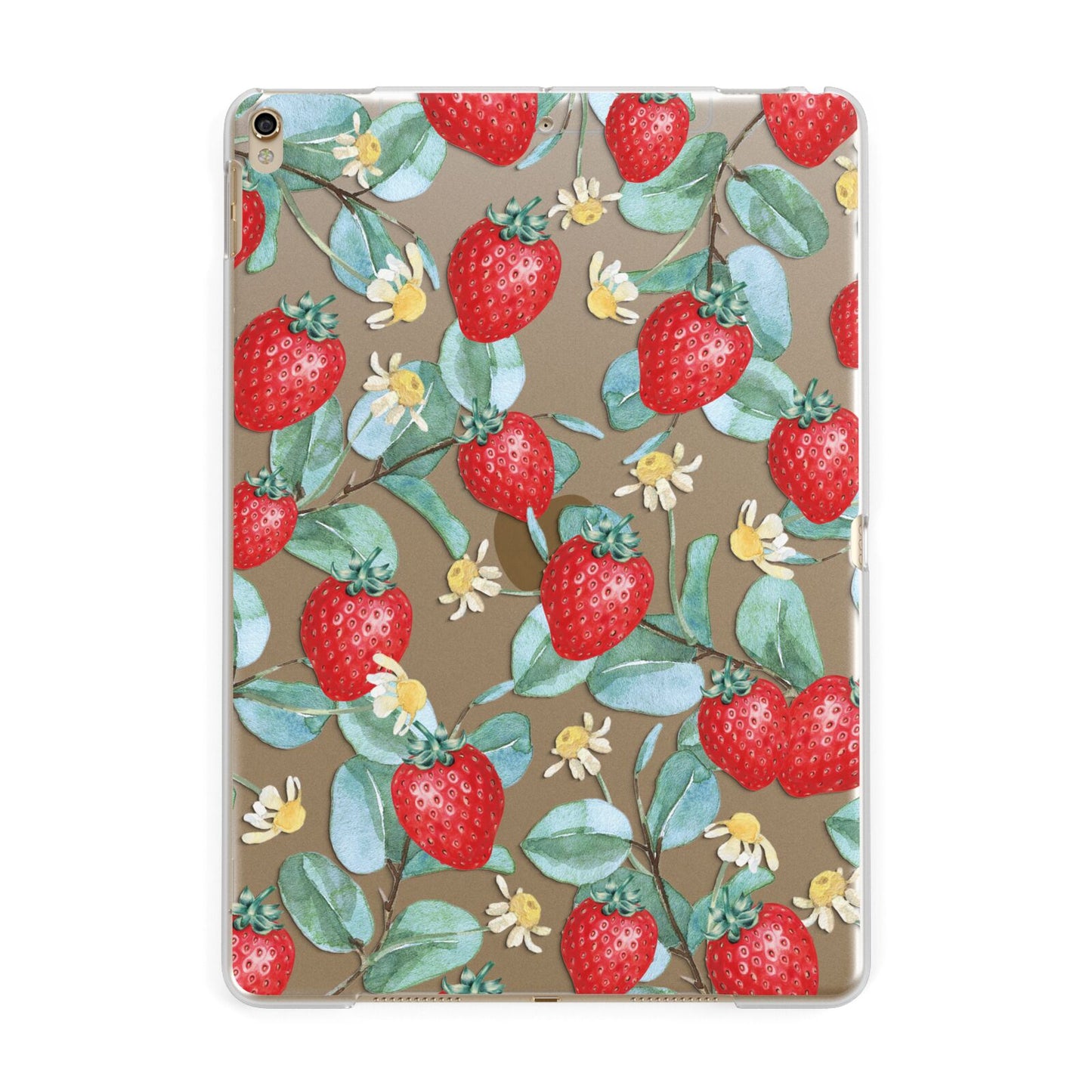 Strawberry Plant Apple iPad Gold Case