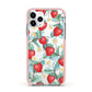 Strawberry Plant Apple iPhone 11 Pro in Silver with Pink Impact Case