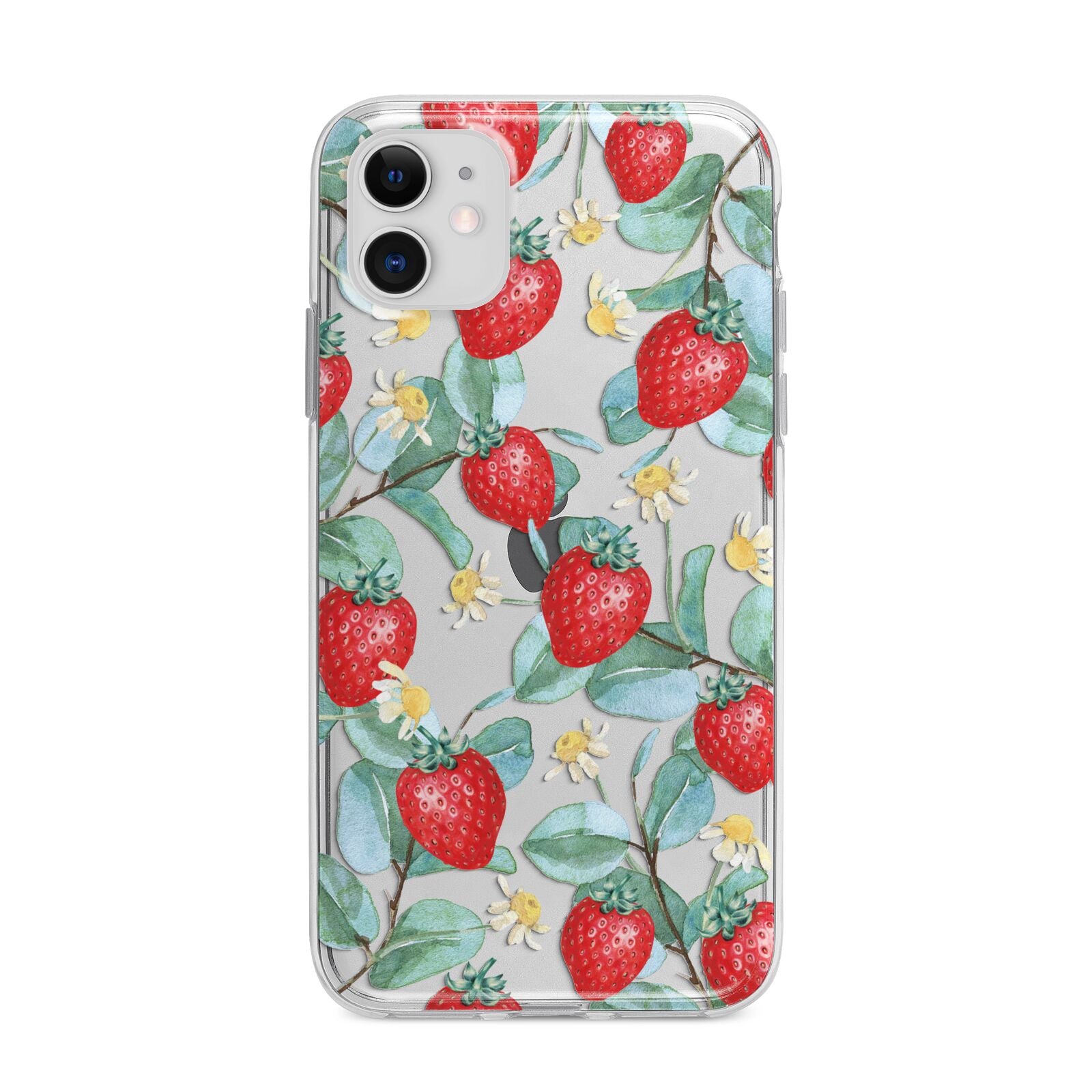 Strawberry Plant Apple iPhone 11 in White with Bumper Case