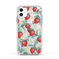 Strawberry Plant Apple iPhone 11 in White with White Impact Case
