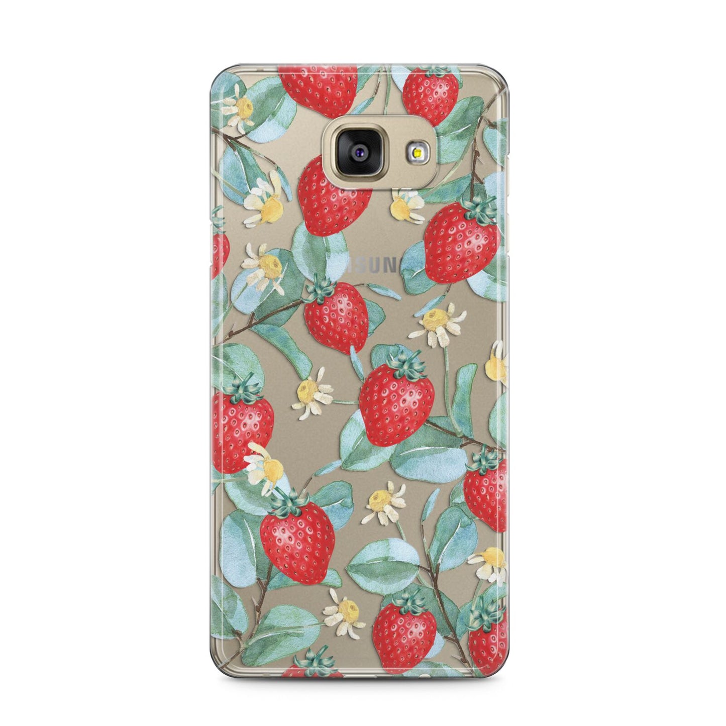 Strawberry Plant Samsung Galaxy A5 2016 Case on gold phone