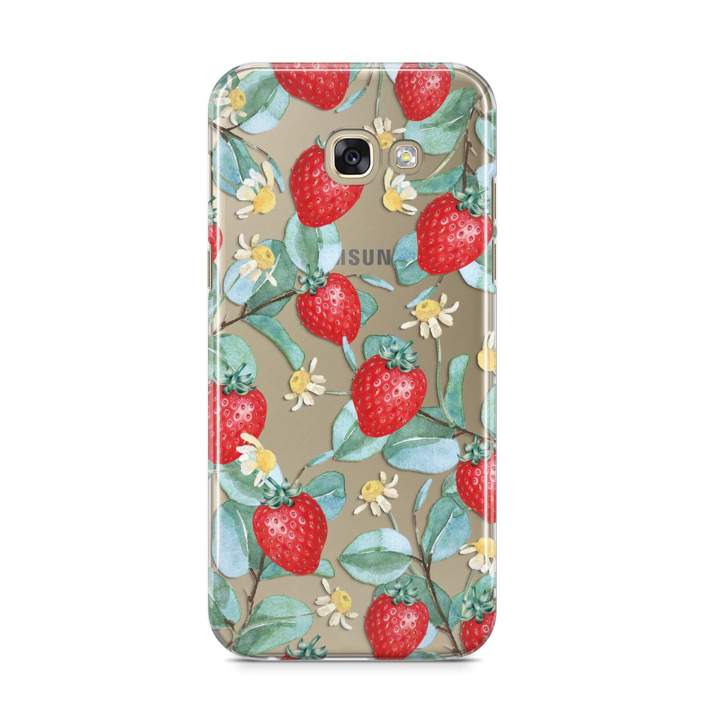Strawberry Plant Samsung Galaxy A5 2017 Case on gold phone