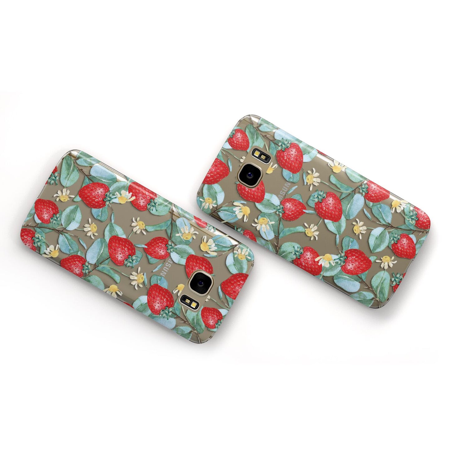 Strawberry Plant Samsung Galaxy Case Flat Overview