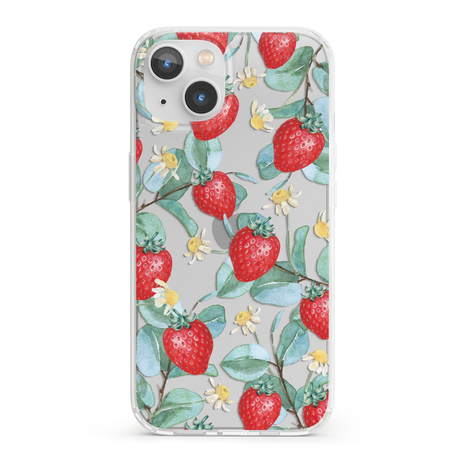 Strawberry Plant iPhone 13 Clear Bumper Case