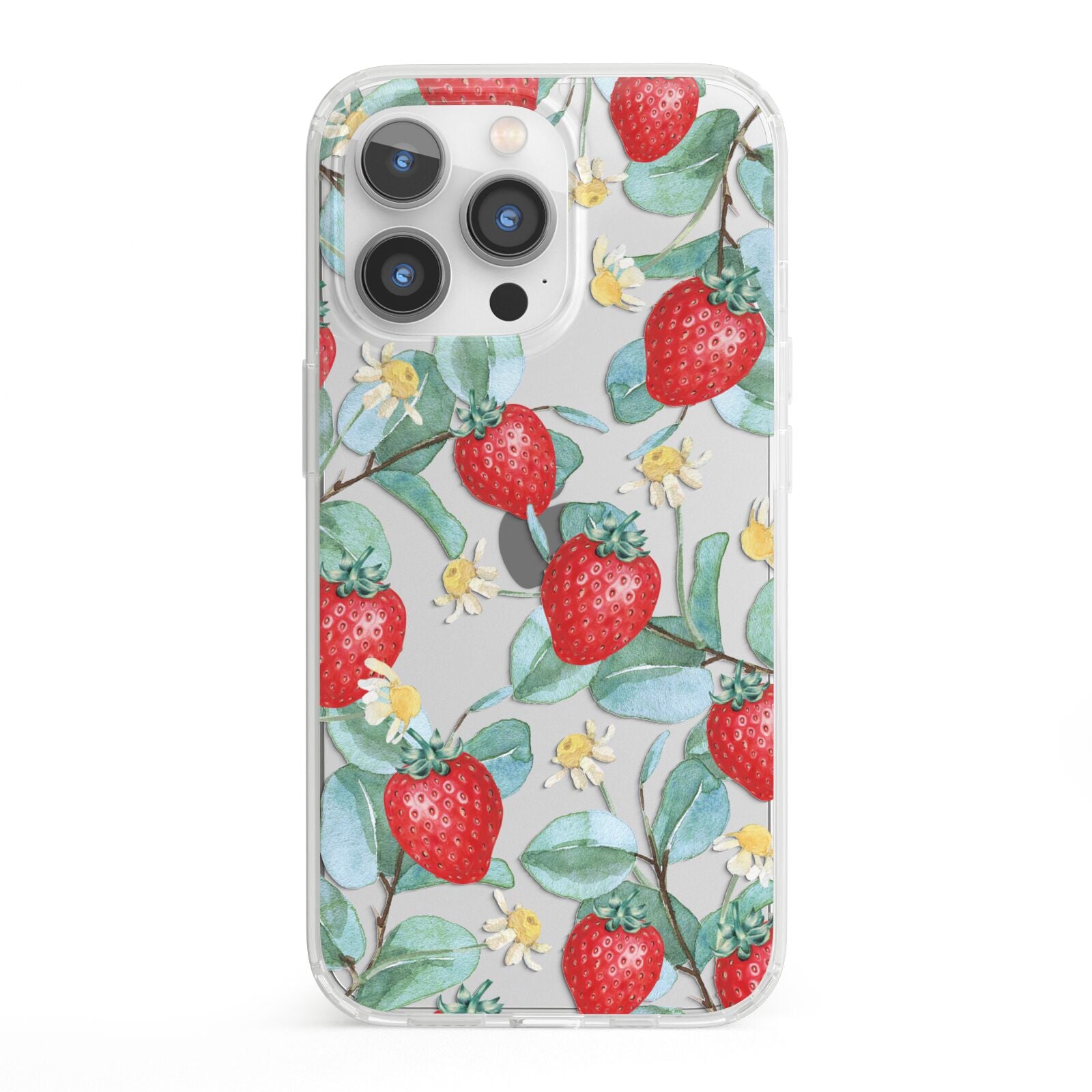 Strawberry Plant iPhone 13 Pro Clear Bumper Case