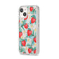 Strawberry Plant iPhone 14 Clear Tough Case Starlight Angled Image