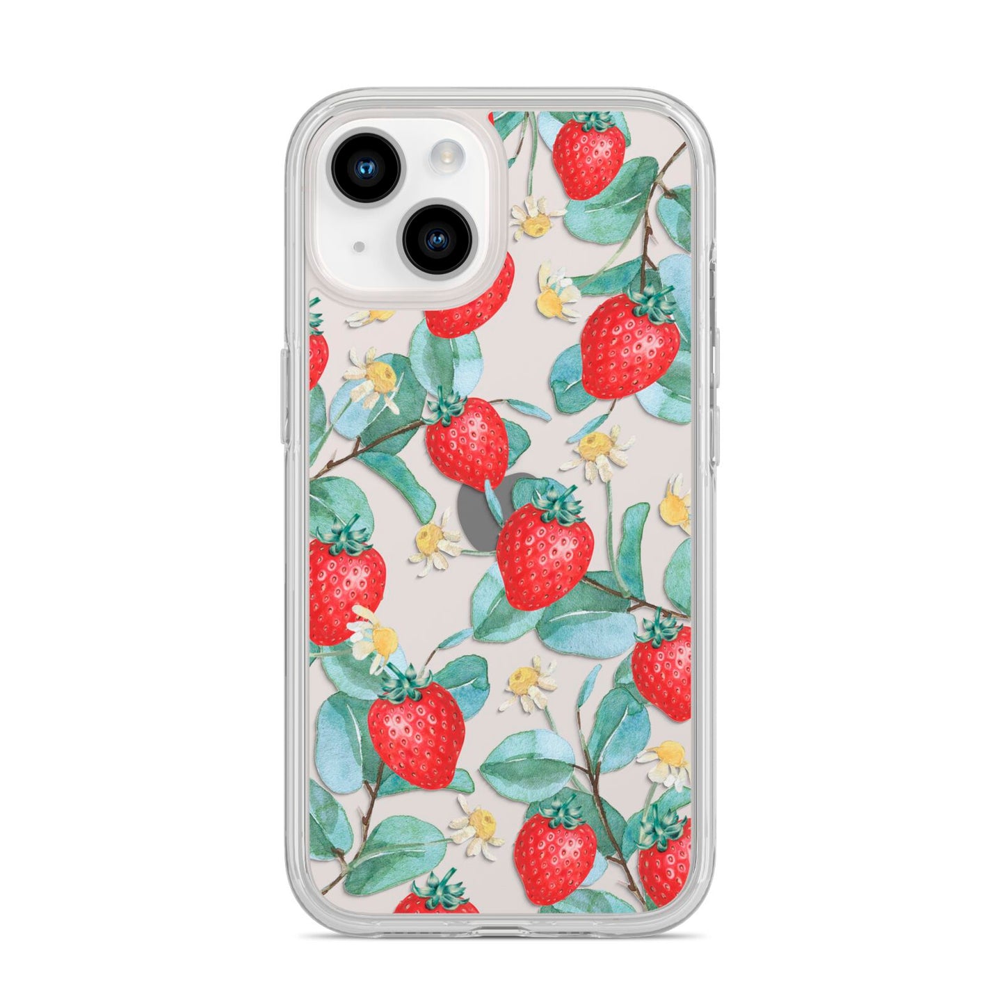 Strawberry Plant iPhone 14 Clear Tough Case Starlight