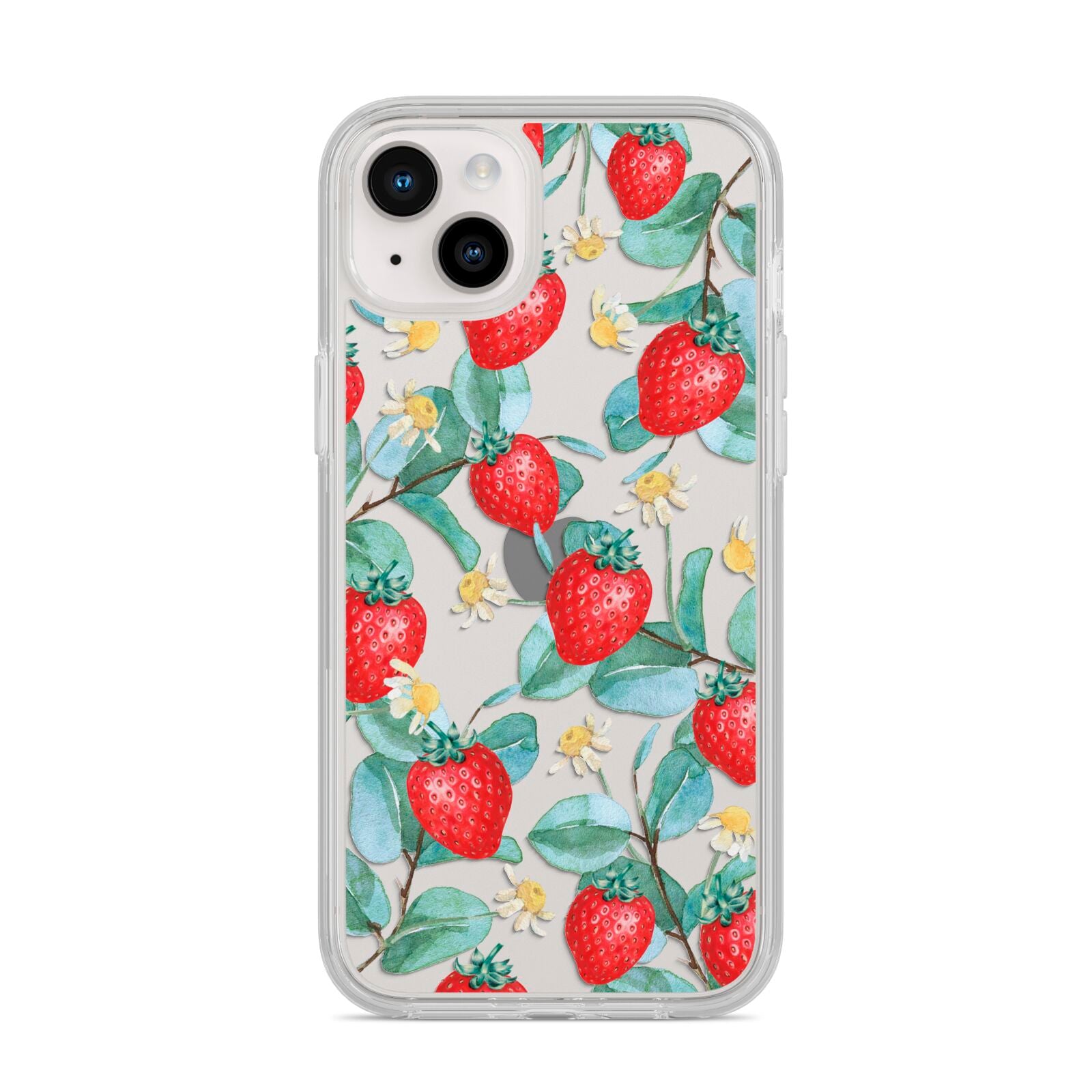 Strawberry Plant iPhone 14 Plus Clear Tough Case Starlight