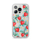 Strawberry Plant iPhone 14 Pro Glitter Tough Case Silver