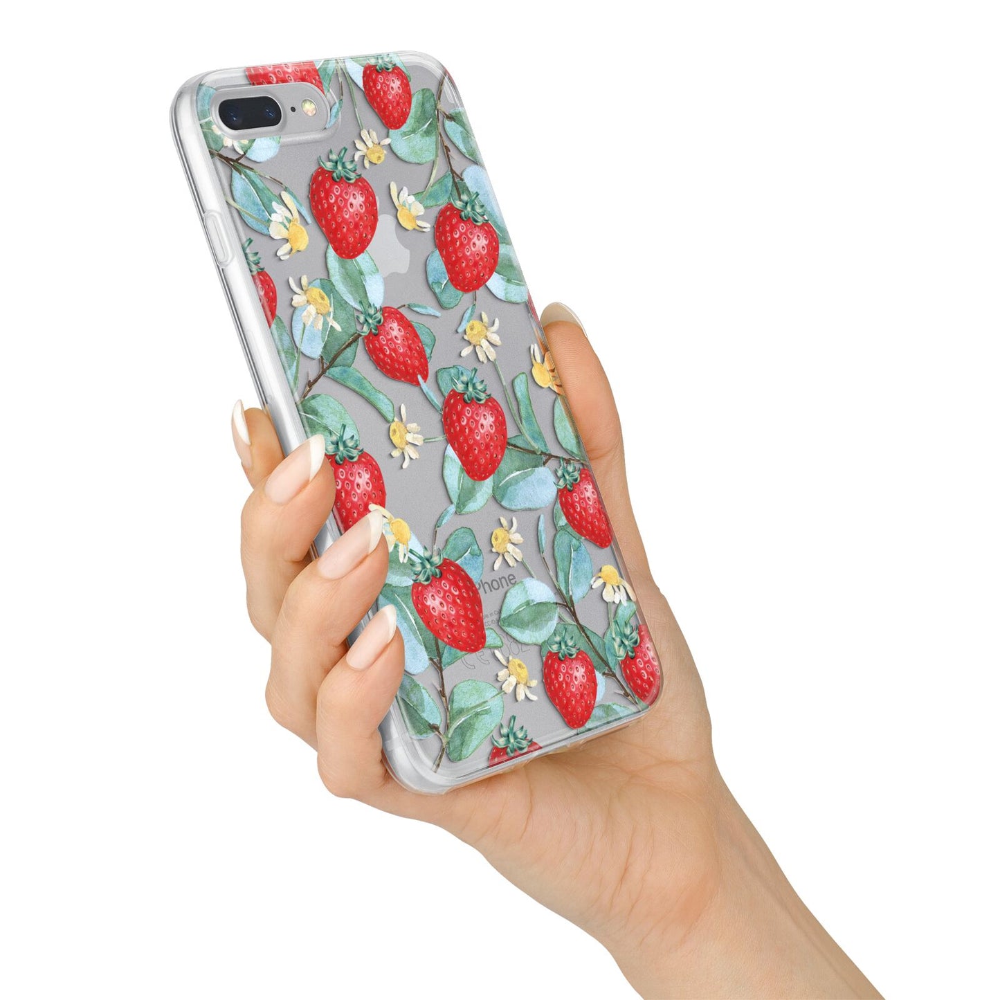 Strawberry Plant iPhone 7 Plus Bumper Case on Silver iPhone Alternative Image