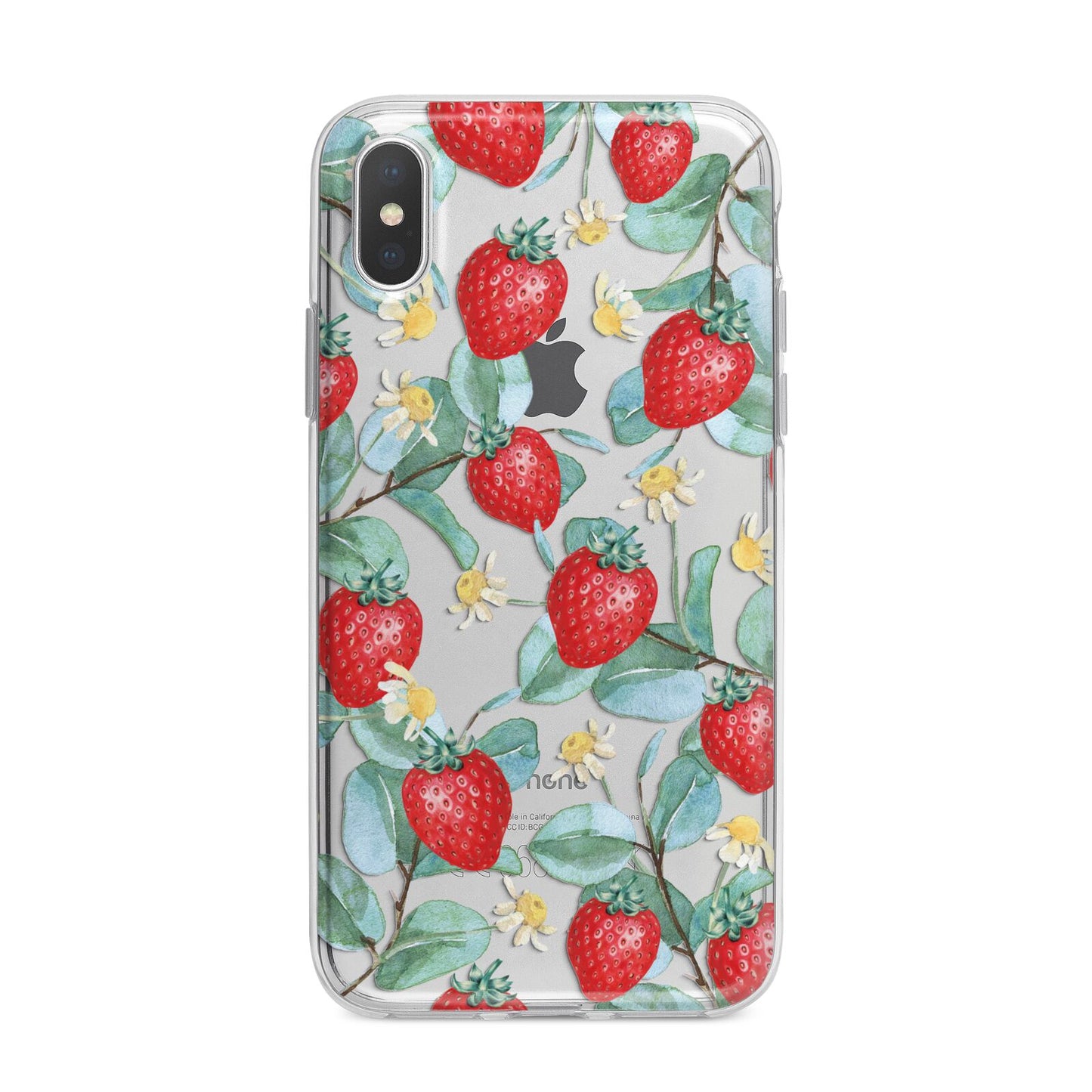 Strawberry Plant iPhone X Bumper Case on Silver iPhone Alternative Image 1