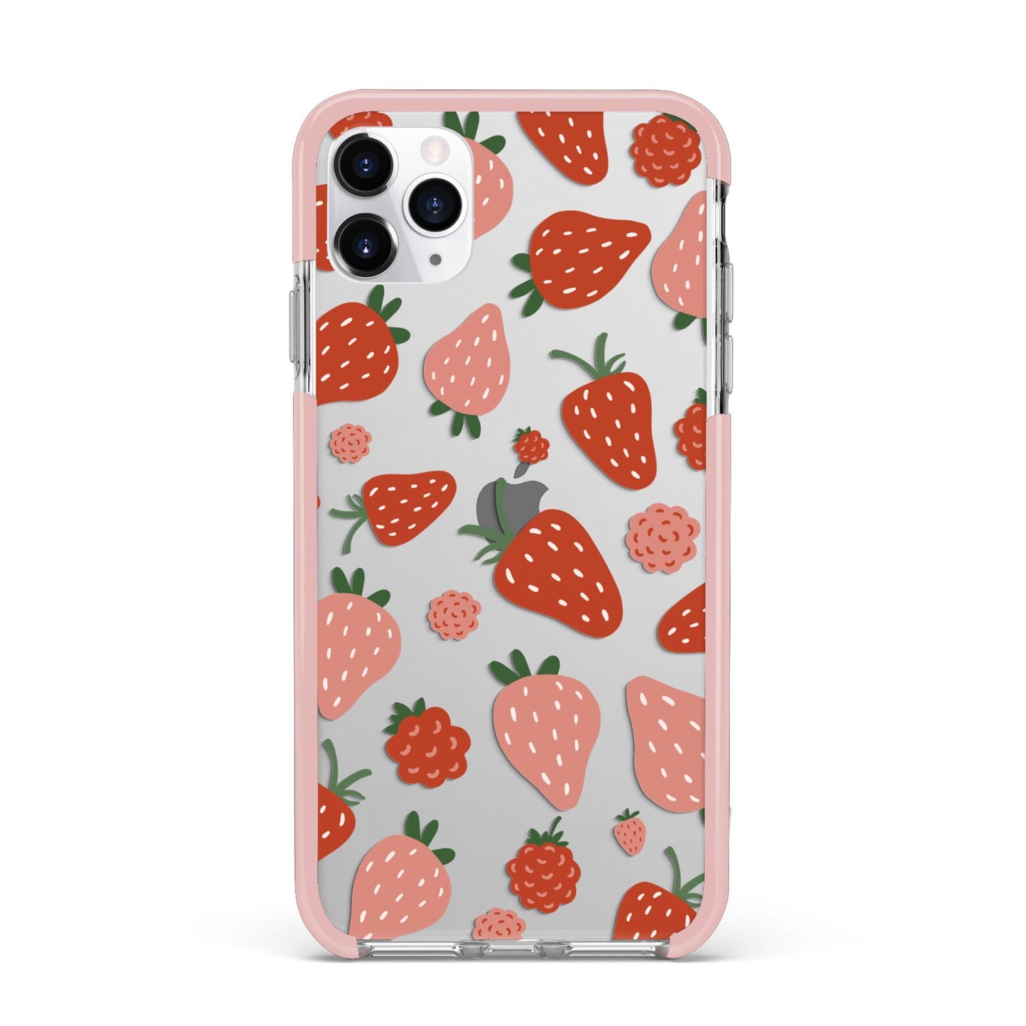 Strawberry iPhone 11 Pro Max Impact Pink Edge Case