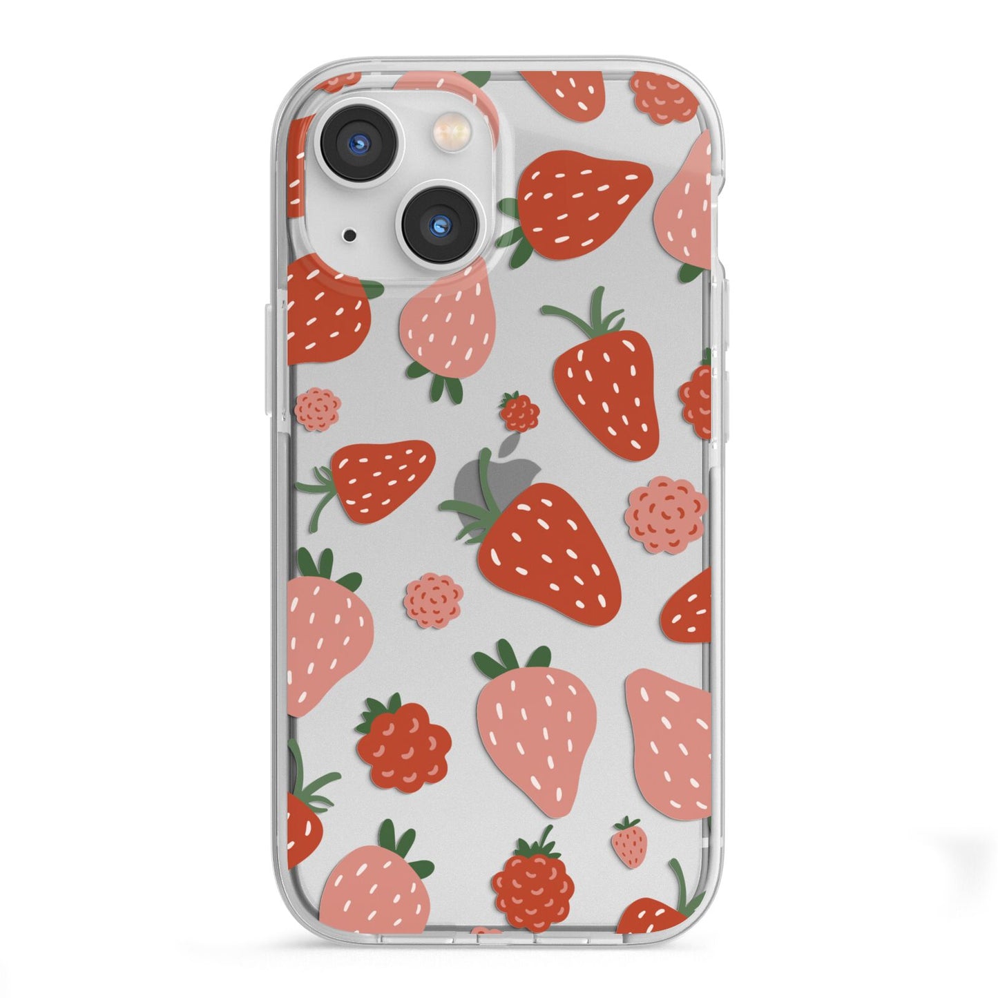 Strawberry iPhone 13 Mini TPU Impact Case with White Edges