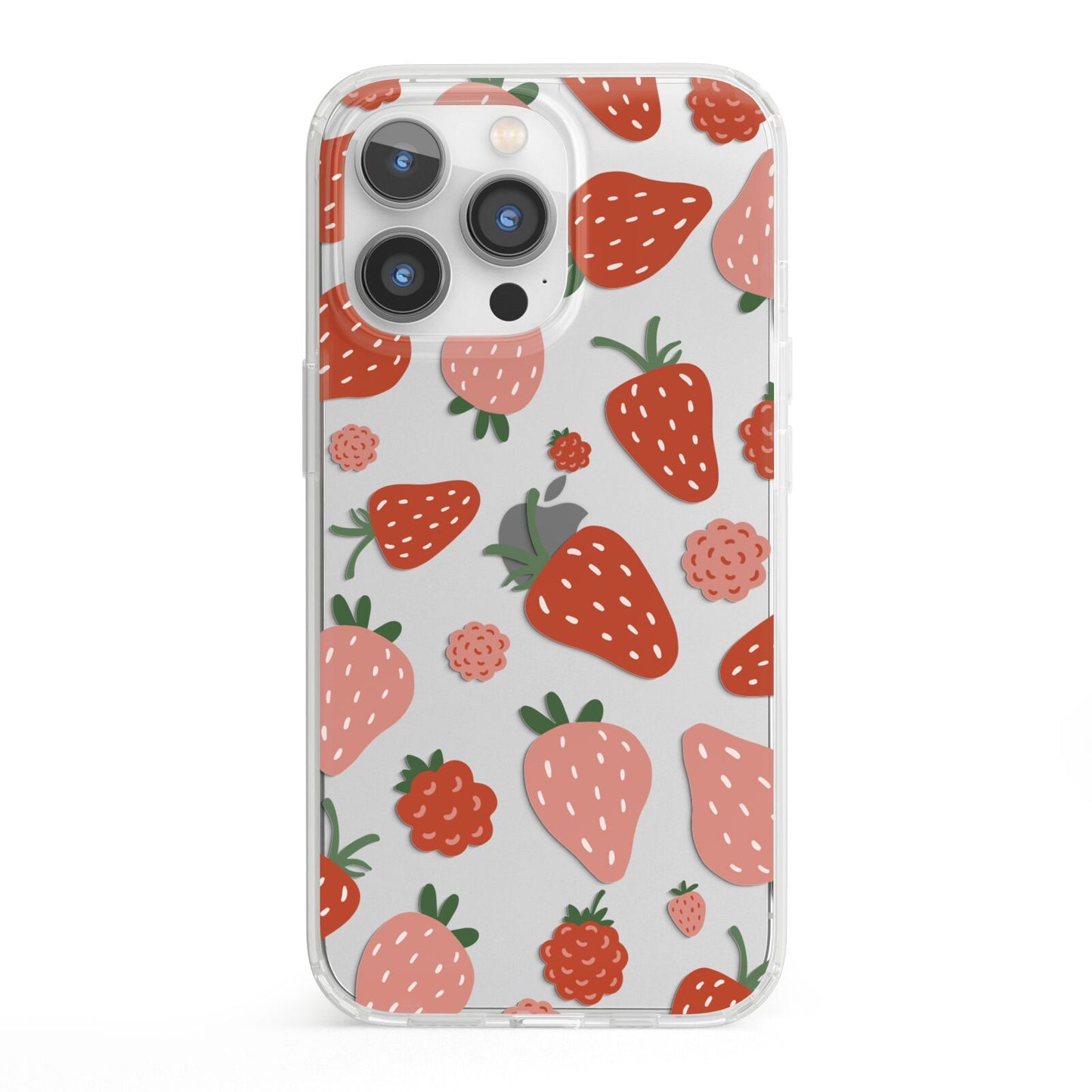 Strawberry iPhone 13 Pro Clear Bumper Case