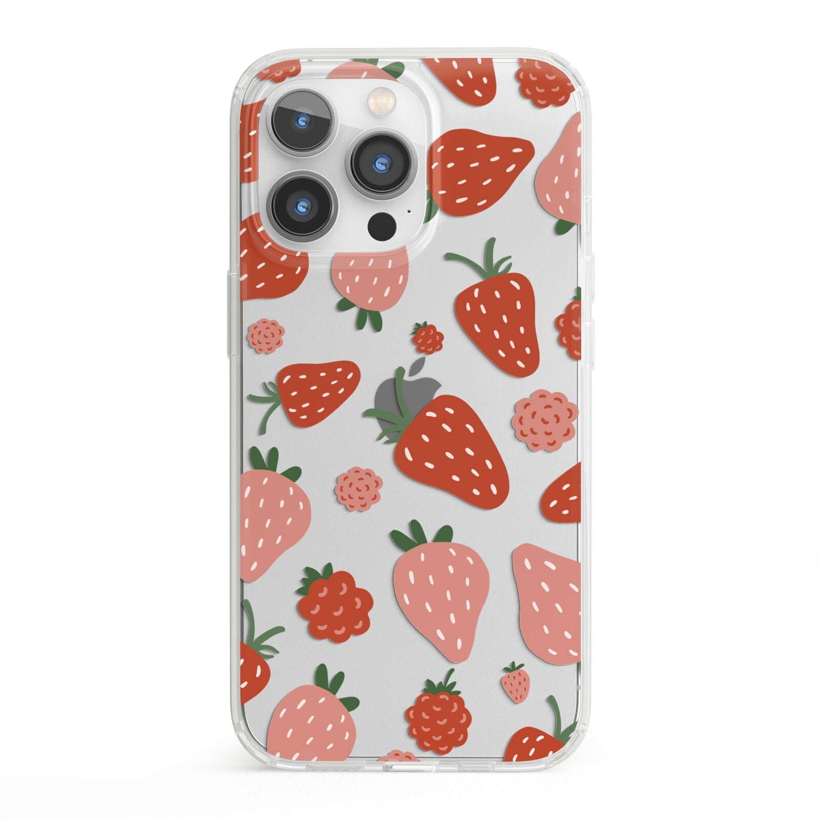 Strawberry iPhone 13 Pro Clear Bumper Case
