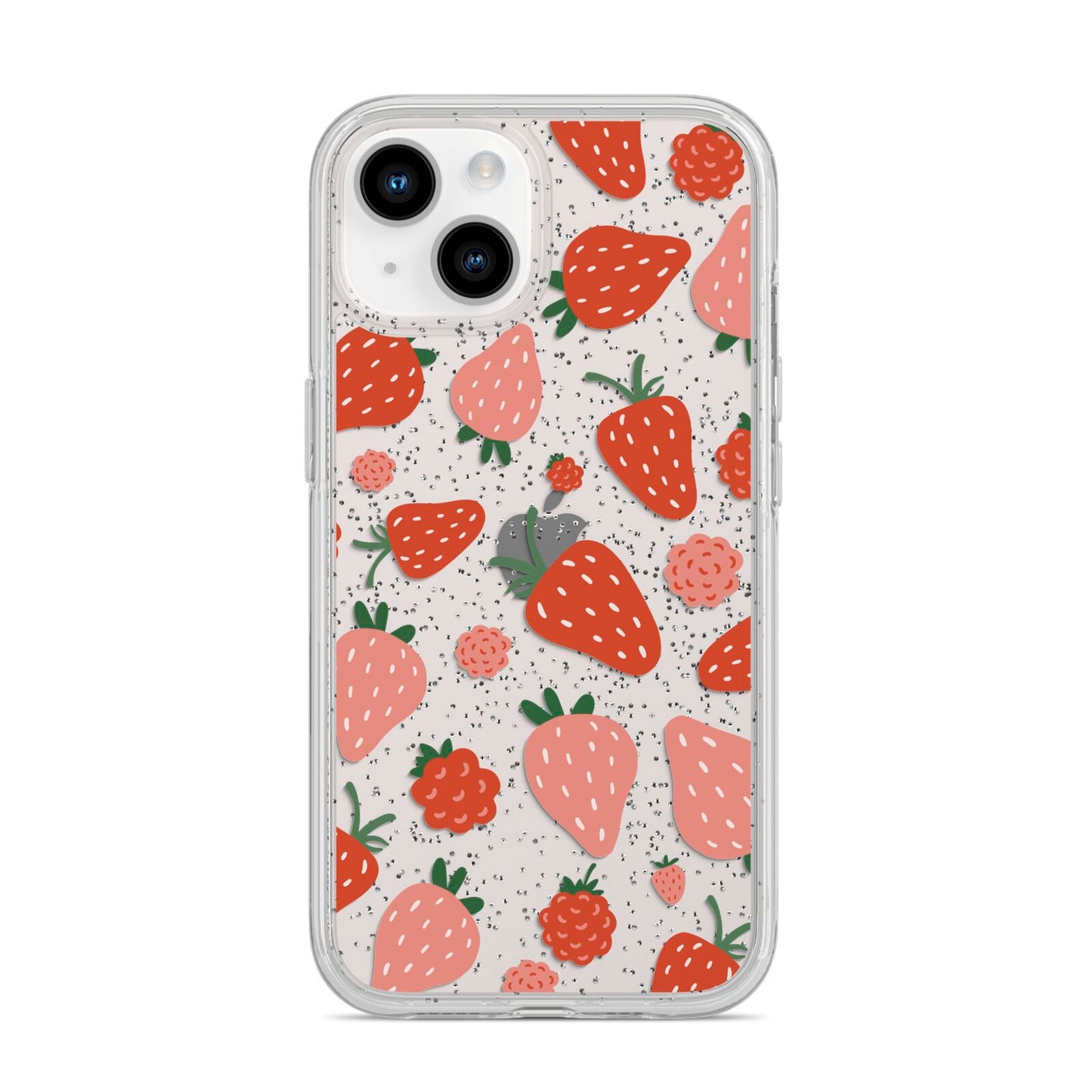 Strawberry iPhone 14 Glitter Tough Case Starlight