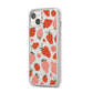 Strawberry iPhone 14 Plus Clear Tough Case Starlight Angled Image