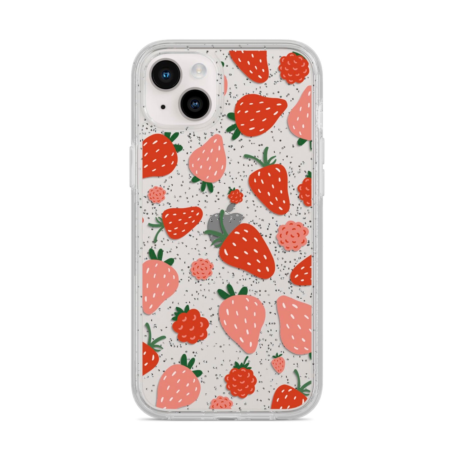 Strawberry iPhone 14 Plus Glitter Tough Case Starlight